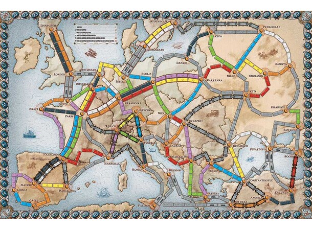 Ticket to Ride Europe Brætspil Dansk udgave 